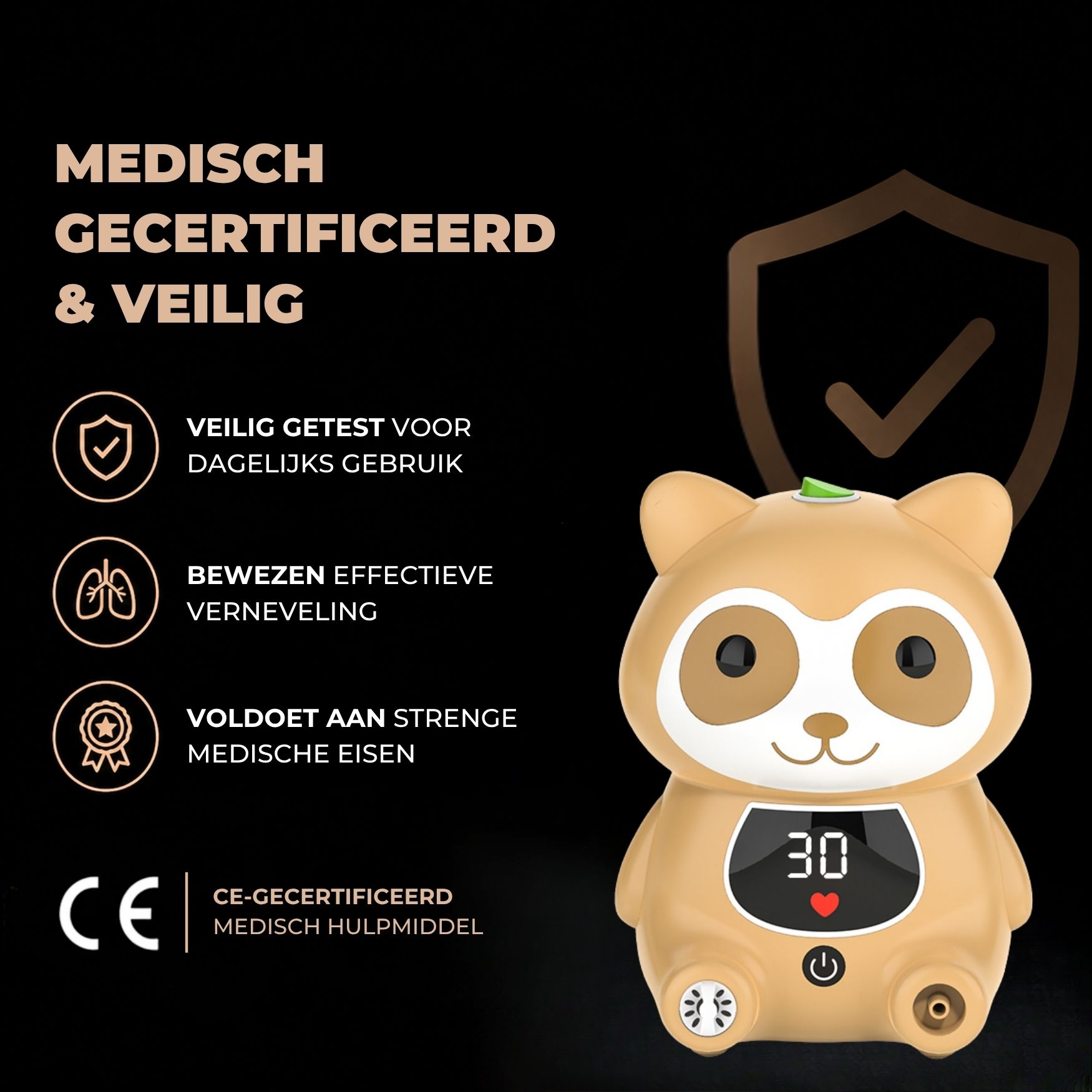 ADEL Inhalator (Vernevelaar / Aerosoltoestel) met Digitaal Display - Kinderen - Afbeelding 9