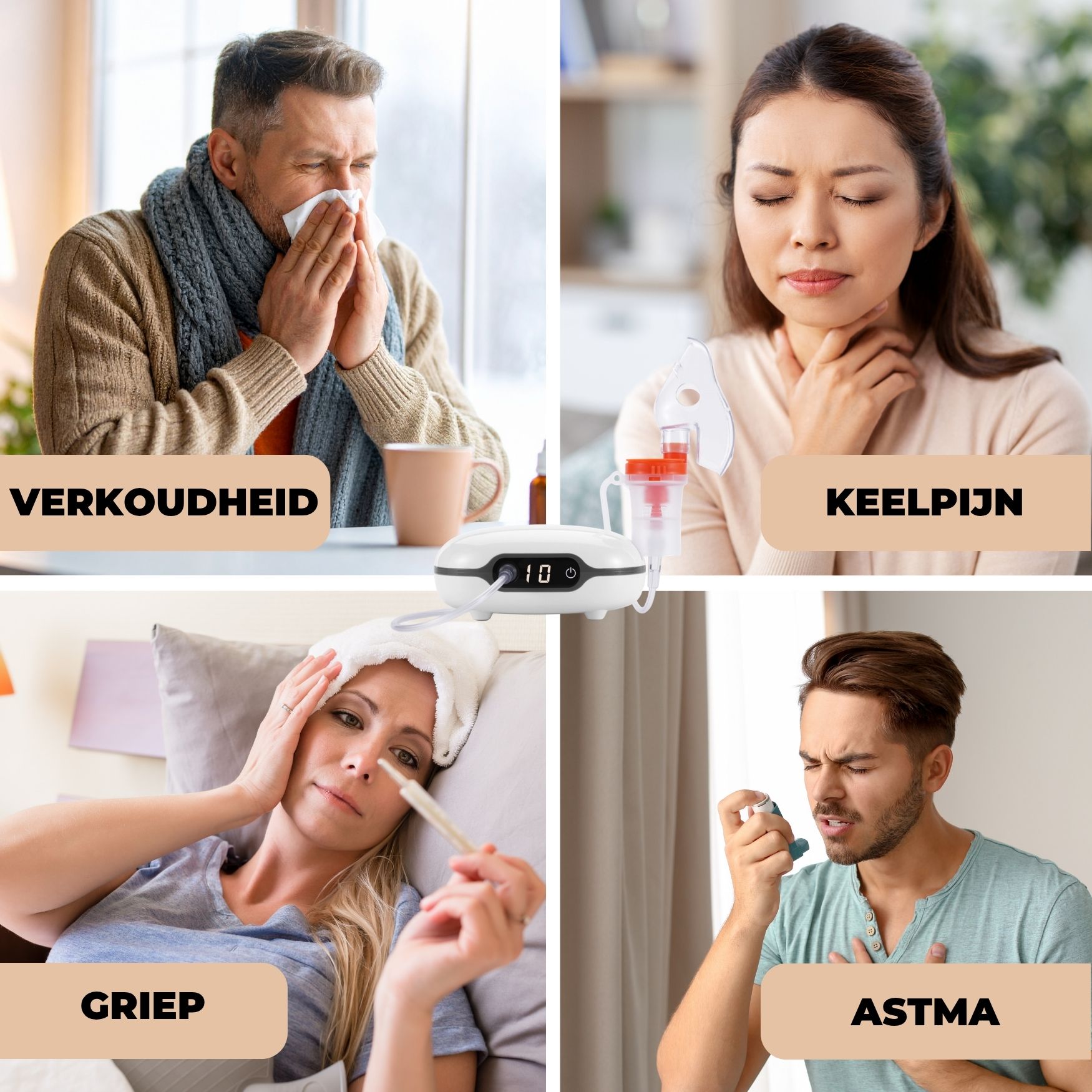 ADEL Inhalator (Vernevelaar / Aerosoltoestel) met Digitaal Display - Volwassenen - Afbeelding 6