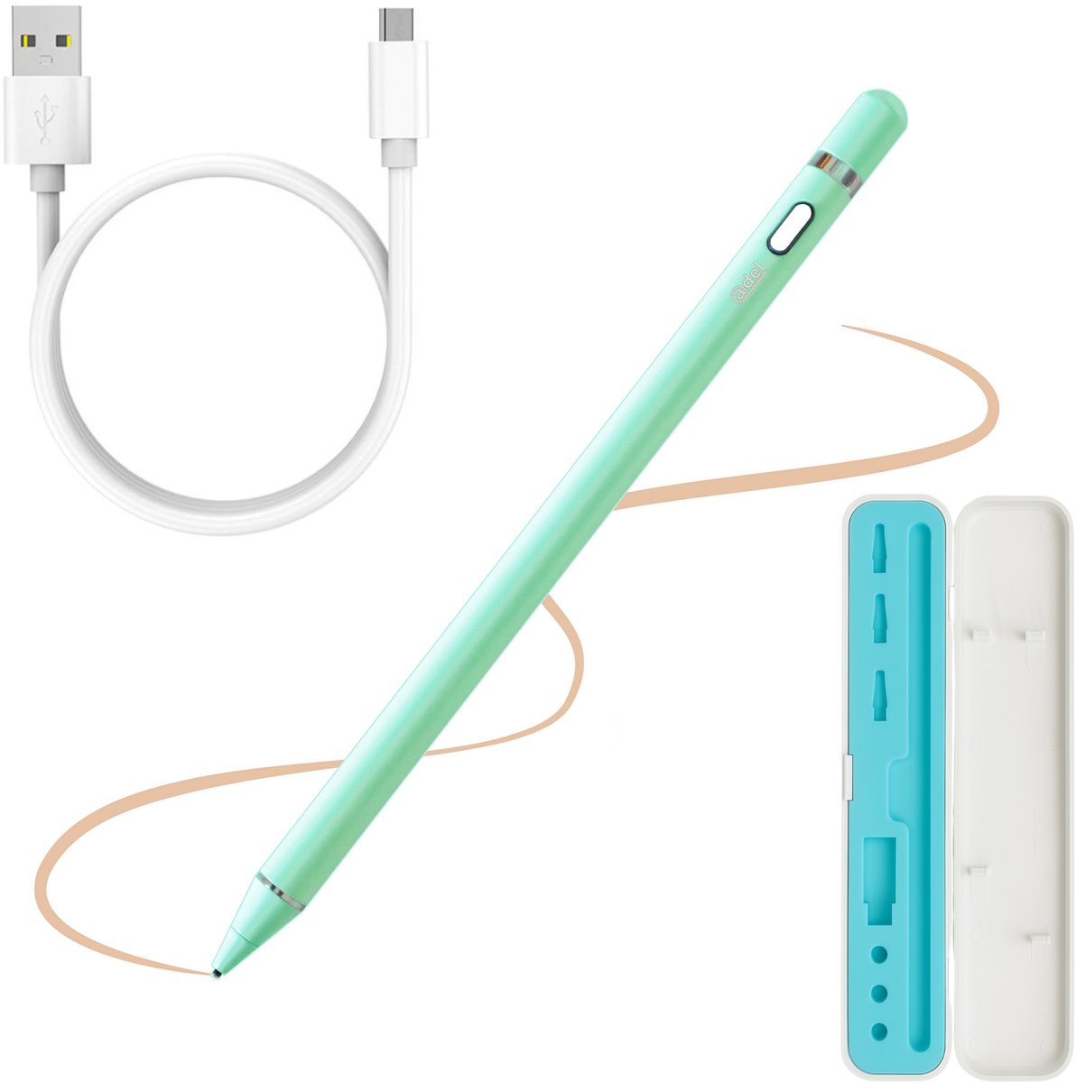 adel stylus pen groen opbergcase