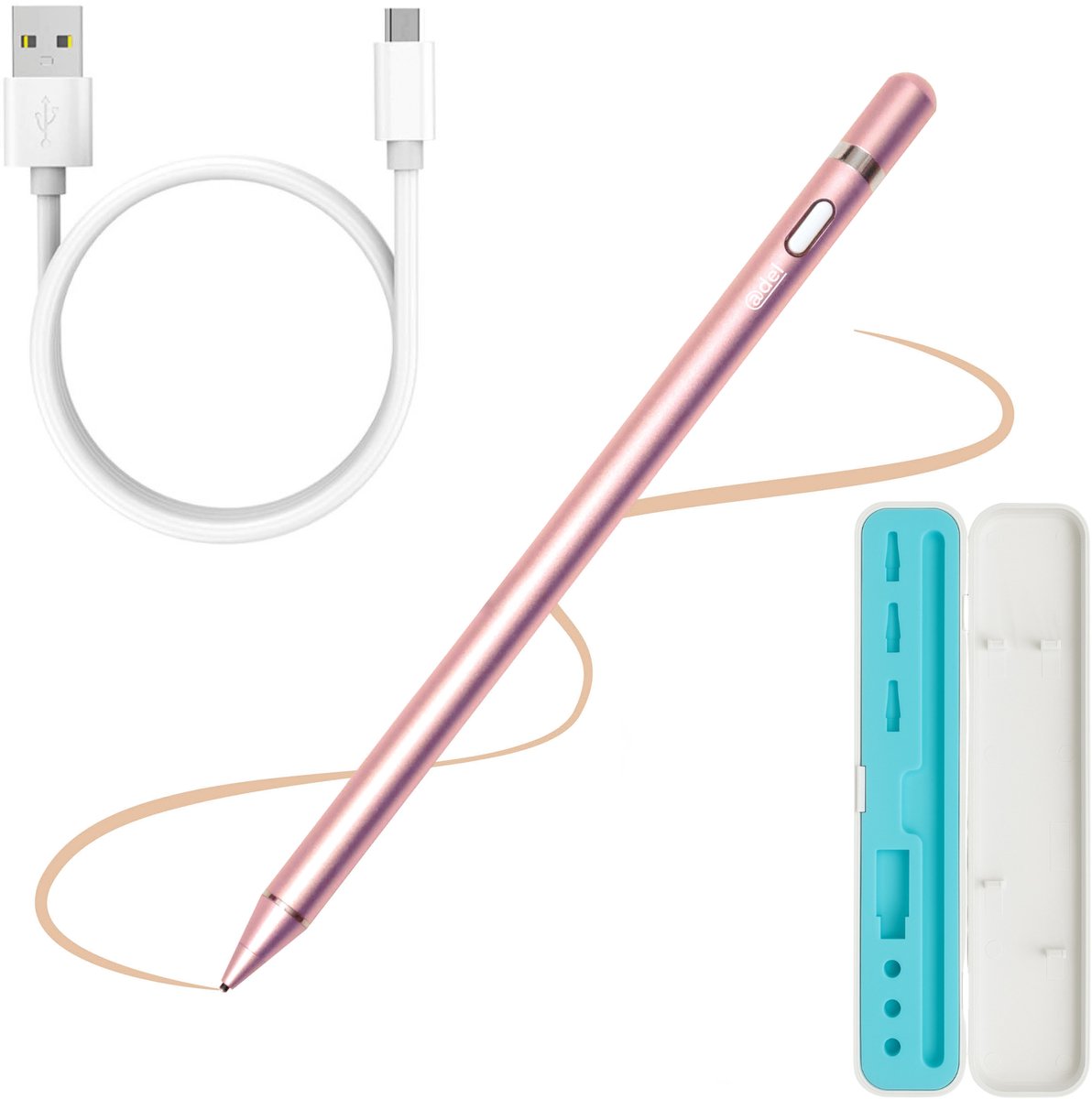 adel stylus pen roze opbergcase