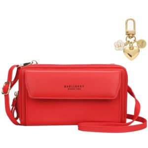 ADEL Crossbody Telefoontasje Dames Incl. Goud Hangertje - Rood